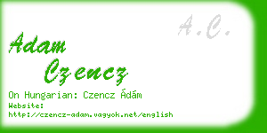 adam czencz business card